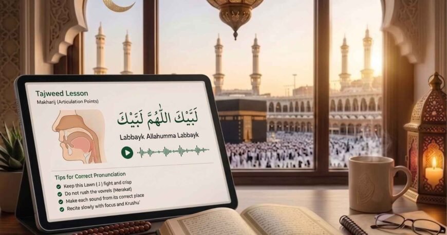 Going to Hajj Soon How to Correct Your Tajweed and Duas Privately Online by Quran In Universe Online Quran Acadmey