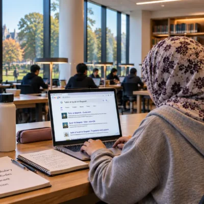 Flexible online Quran classes for college students